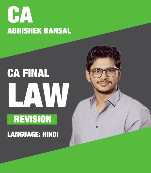 Picture of CA Final Law, Revision Course by CA Abhishek Bansal - Hindi