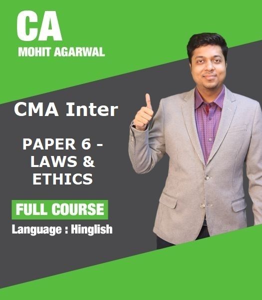 Picture of CMA INTER - PAPER 6 - LAWS & ETHICS - LIVE @ HOME ENGLISH BATCH - FOR LAPTOP/DESKTOP (WINDOWS ONLY) by CA Mohit Agarwal