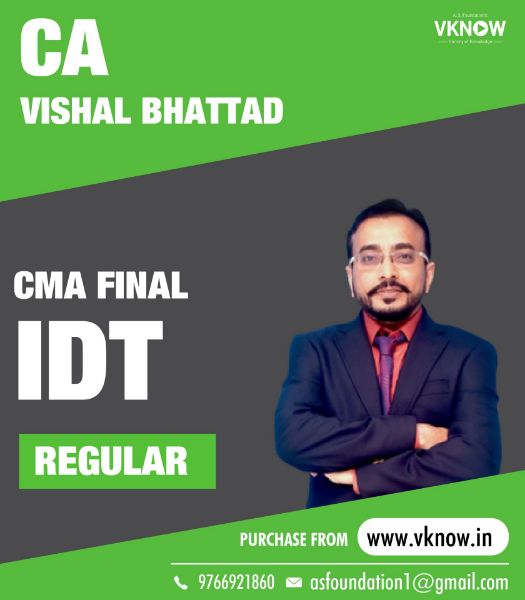 Picture of CMA Final Indirect Tax Laws Regular Course by CA Vishal Bhattad