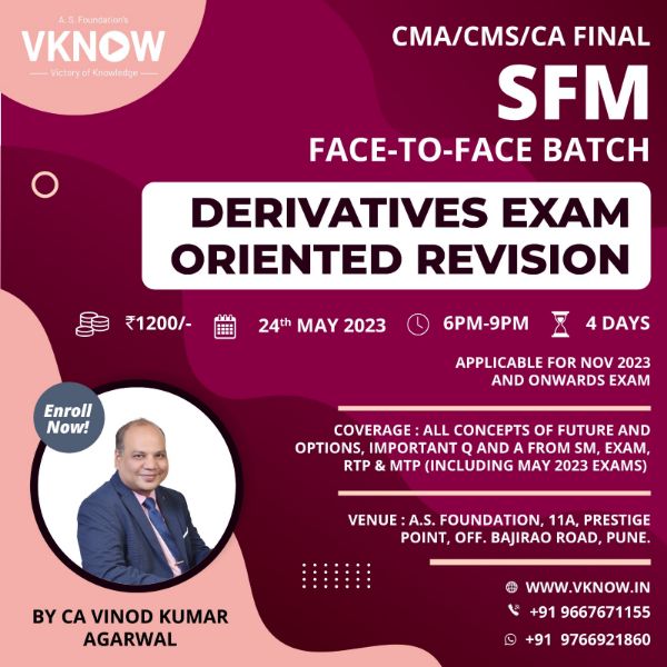 Picture of CMA/CMS/CA Final SFM - Derivatives Exam Oriented Revision by CA Vinod Kumar Agarwal 