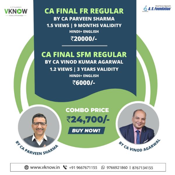 Picture of Combo CA Final SFM & FR Regular by CA Vinod Kumar Agarwal  &  CA Parveen Sharma