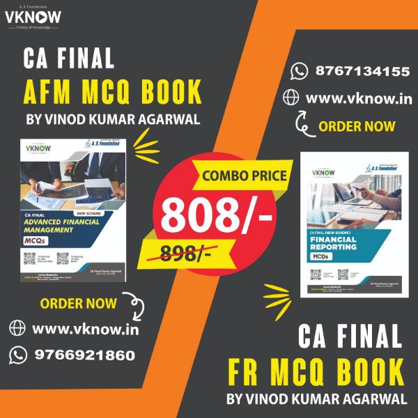 Picture of CA Final AFM MCQ Book + CA Final FR MCQ Book ( New Scheme ) by CA Vinod Kumar Agarwal Sir