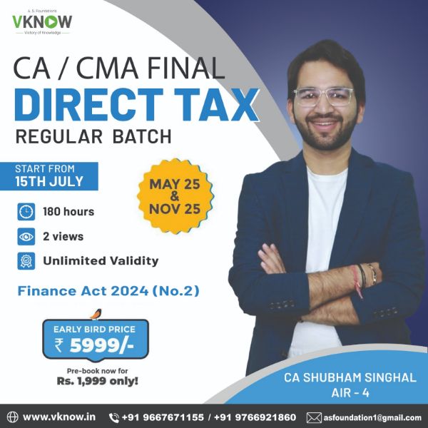 Picture of CA/CMA Final Paper 4 Direct Tax Regular Batch May’25 & Nov’25