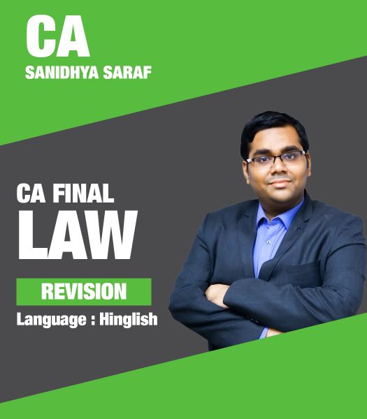 Picture of CA Final Law, Revision by CA Sanidhya Saraf (Hindi + English)