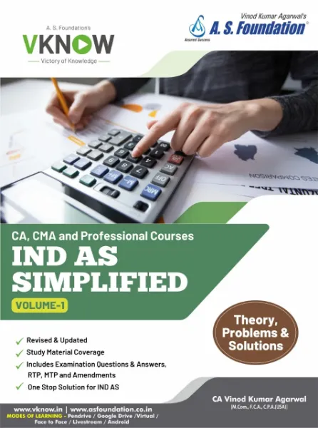 Picture of Book CA Final Ind AS Simplified – Theory, Problems and Solution By CA Vinod Kumar Agarwal
