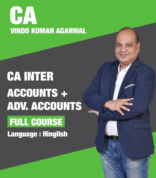 Picture of CA Inter Accounts + Adv. Accounts, Full Course by CA Vinod Kumar Agarwal (Hindi + English)