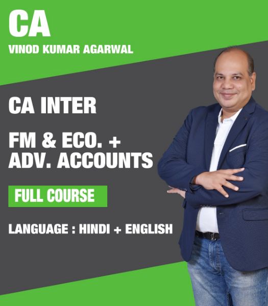 Picture of CA Inter FM & Eco. + Adv. Accounts, Full Course by CA Vinod Kumar Agarwal (Hindi + English)