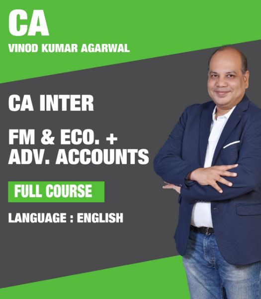 Picture of CA Inter FM & Eco. + Adv. Accounts, Full Course by CA Vinod Kumar Agarwal (English)