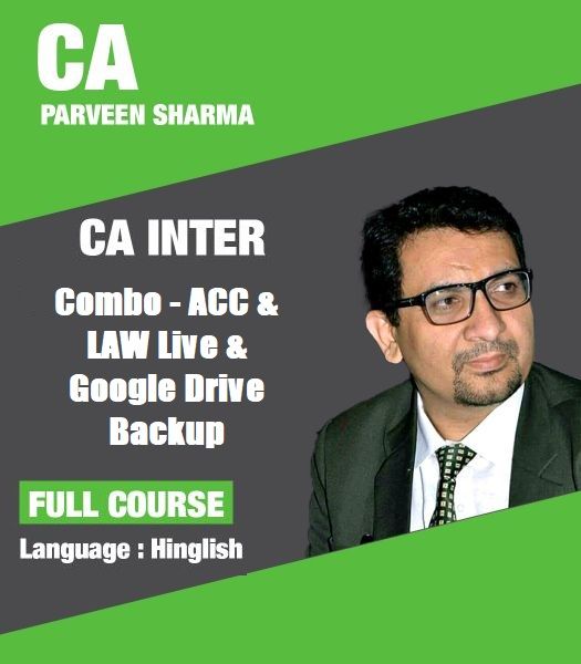 Picture of CA Intermediate-1 Combo  (ACC & LAW) Live &  Google Drive Backup  by CA Parveen Sharma