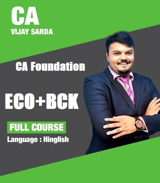 Picture of CA Foundation ECO+BCK Regular Course (Nov22/May23) By CA VIJAY SARDA