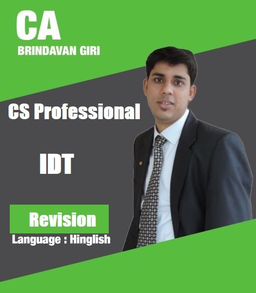 Picture of CS Professional IDT (Fast Track) by CA Brindavan Giri 