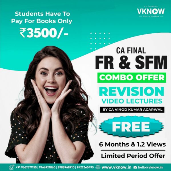 Picture of Combo - Book CA Final FR & SFM (Revision with Complimentary Video Lectures - Hindi + English) by CA Vinod Kumar Agarwal