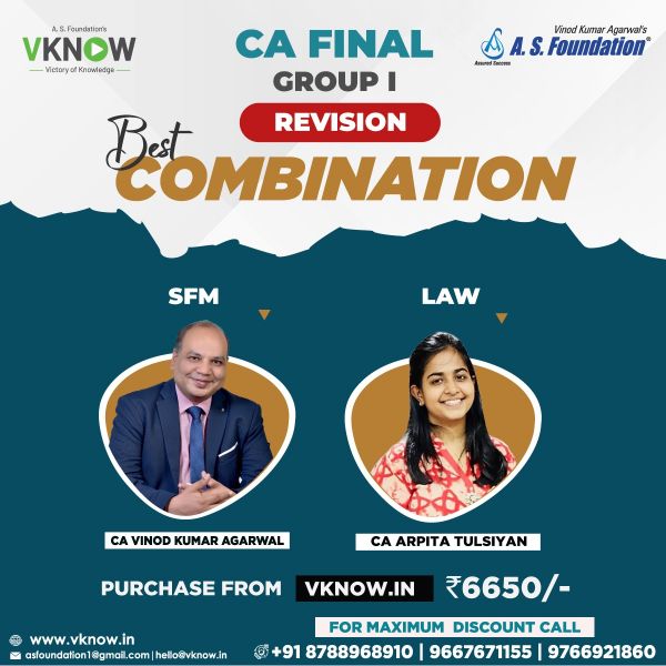 Picture of Combo CA Final SFM & LAW Revision by CA Vinod Kumar Agarwal  &  CA Arpita Tulsiyan