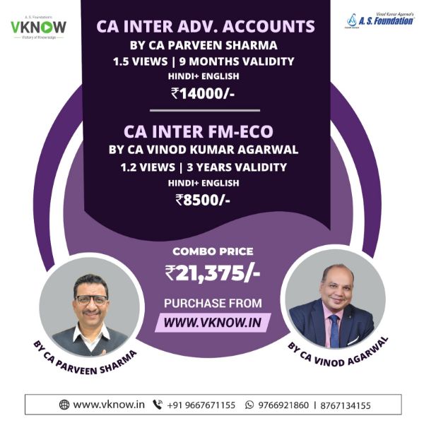 Picture of Combo CA Inter FM-ECO & Adv. Accounts Regular by CA Vinod Kumar Agarwal  &  CA Parveen Sharma