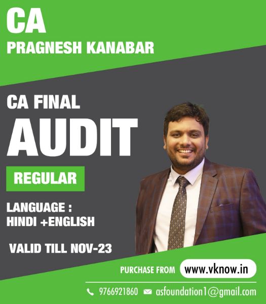 Picture of CA Final Audit - Regular - by CA Pragnesh Kanabar (Hindi + English)-Nov23