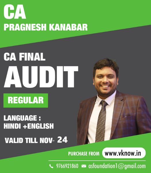 Picture of CA Final Audit - Regular - by CA Pragnesh Kanabar (Hindi + English)-Nov24 