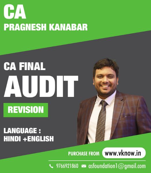 Picture of CA Final Audit - Fast track - by CA Pragnesh Kanabar (Hindi + English)-Nov23