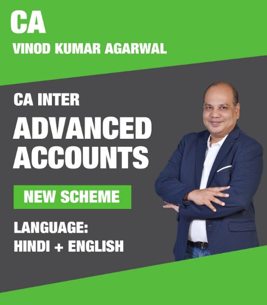 CA Inter Advanced Accounts Regular Hinglish New Scheme Full Course By CA Vinod Kumar Agarwal.