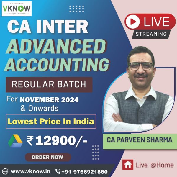 Picture of CA Inter Group -1 (New Course)-Advanced Accounting (ADV-ACC) by CA Parveen Sharma