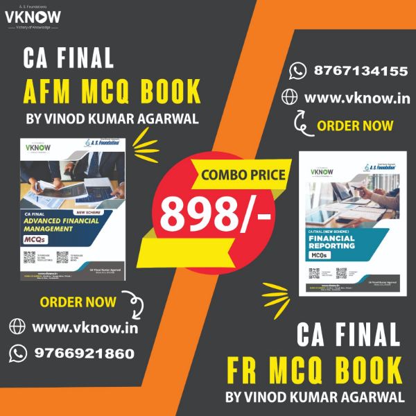 Picture of CA Final AFM MCQ Book + CA Final FR MCQ Book ( New Scheme ) by CA Vinod Kumar Agarwal Sir