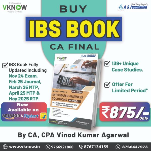 Picture of Integrated Business Solutions (IBS) Book by CA, CPA Vinod Kumar Agarwal Sir