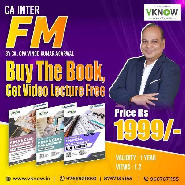 Picture of CA Inter Financial Management ( Book + Free Video Lecture ) By CA Vinod Kumar Agarwal